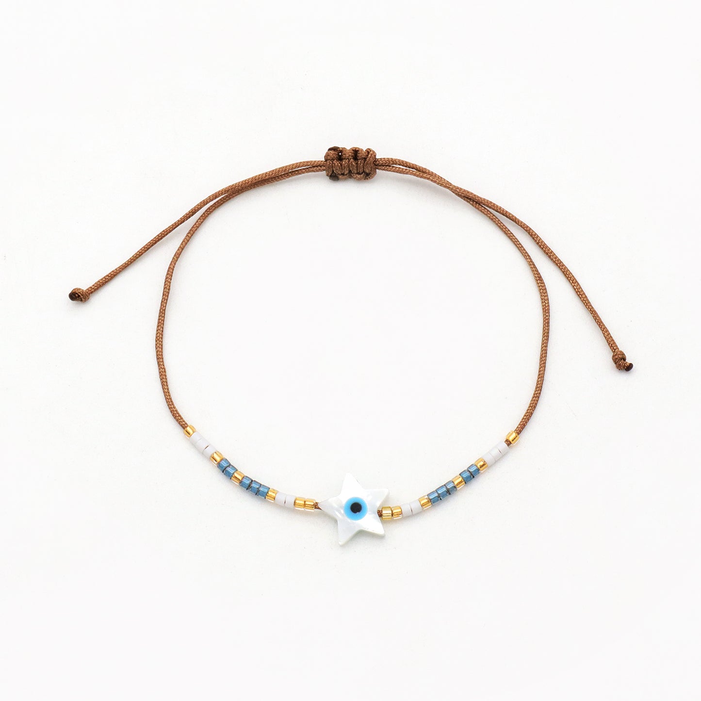 Various Custom Butterfly Flower Heart Eye Shell Charm Miyuki Bracelet Jewelry Handmade Adjustable Miyuki Bead Evil Eyes Bracelet