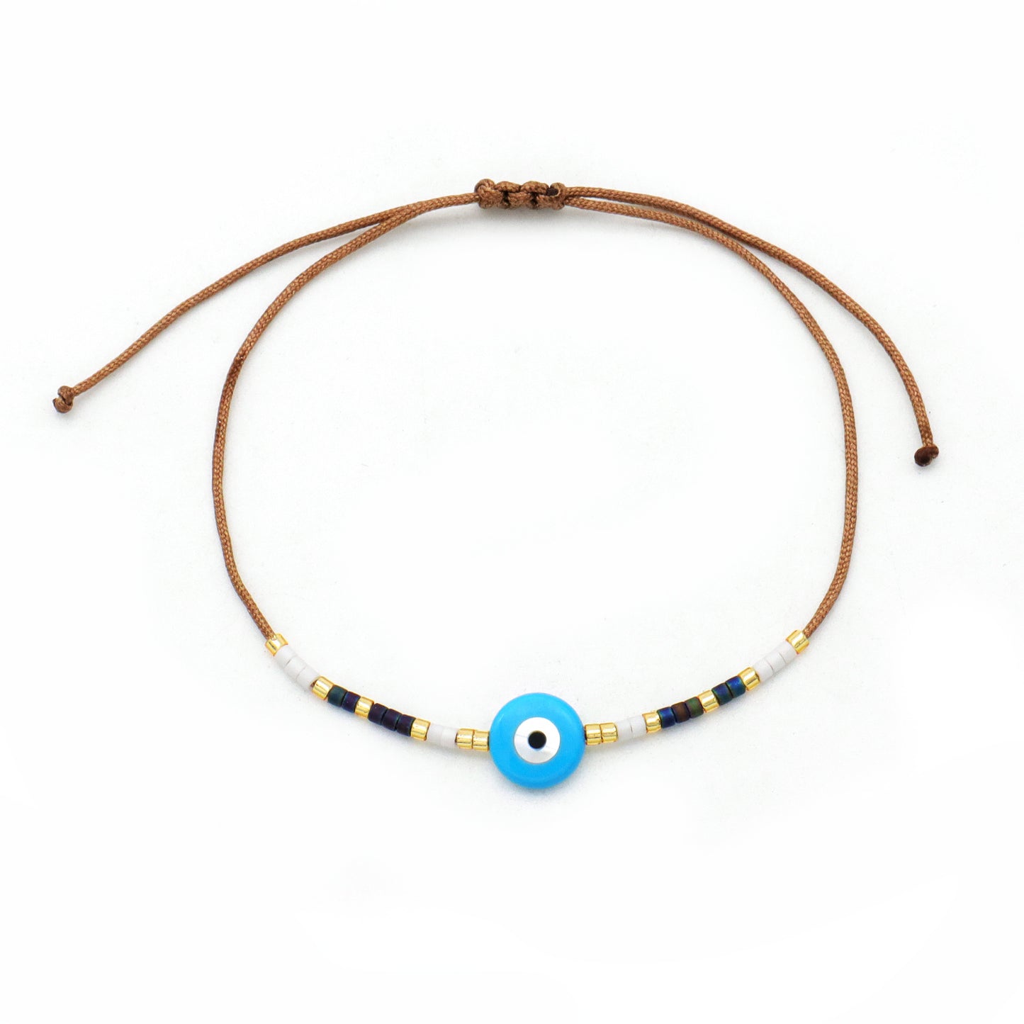 Various Custom Butterfly Flower Heart Eye Shell Charm Miyuki Bracelet Jewelry Handmade Adjustable Miyuki Bead Evil Eyes Bracelet