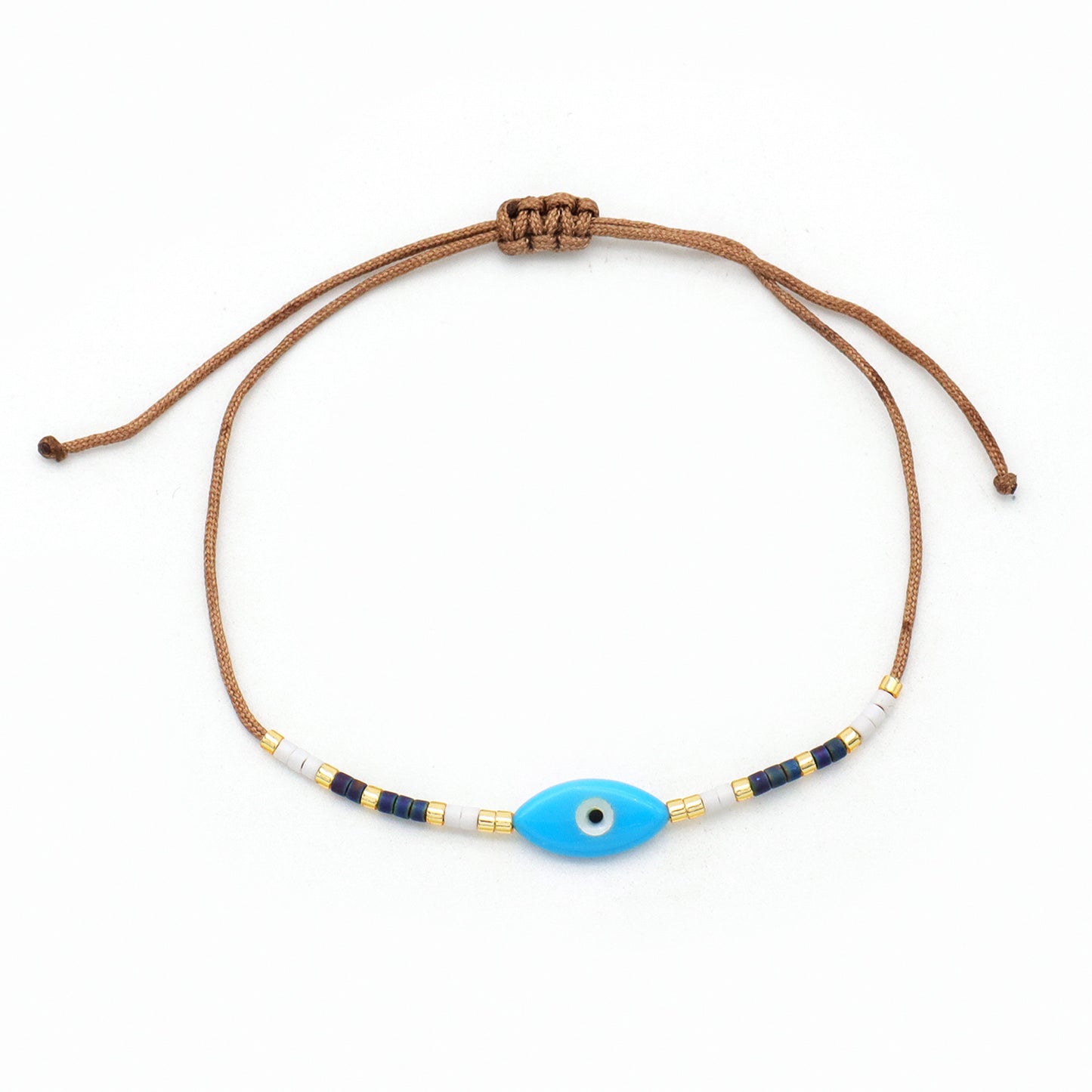 Various Custom Butterfly Flower Heart Eye Shell Charm Miyuki Bracelet Jewelry Handmade Adjustable Miyuki Bead Evil Eyes Bracelet