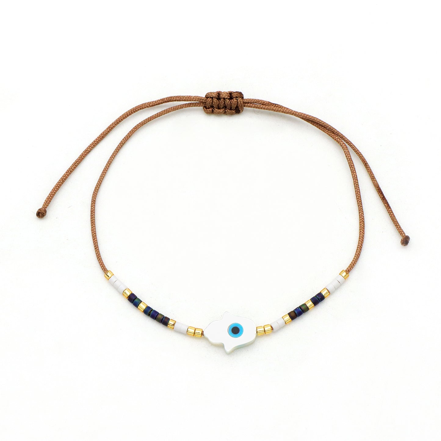Various Custom Butterfly Flower Heart Eye Shell Charm Miyuki Bracelet Jewelry Handmade Adjustable Miyuki Bead Evil Eyes Bracelet