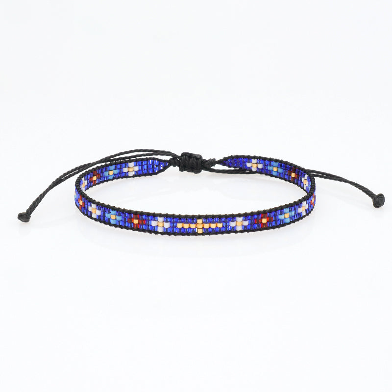 Newest Customized handmade Trendy Cross Flower miyuki bracelet bangle jewelry adjustable Miyuki Beads Bracelet for women