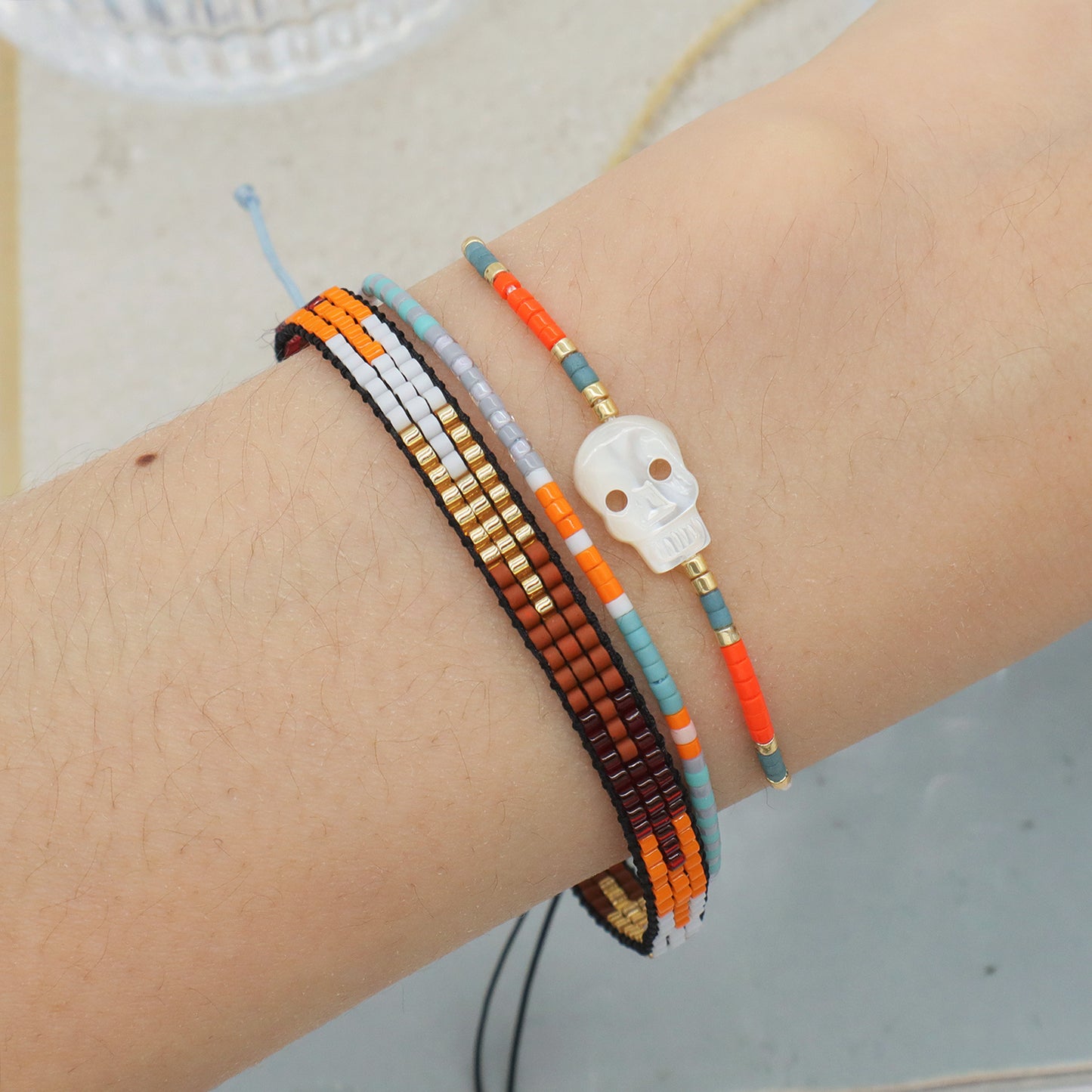 Fashion Design Custom String Miyuki Beads Bracelet Bangle Jewelry adjustable handmade Miyuki Bracelet for Teen Girl Women