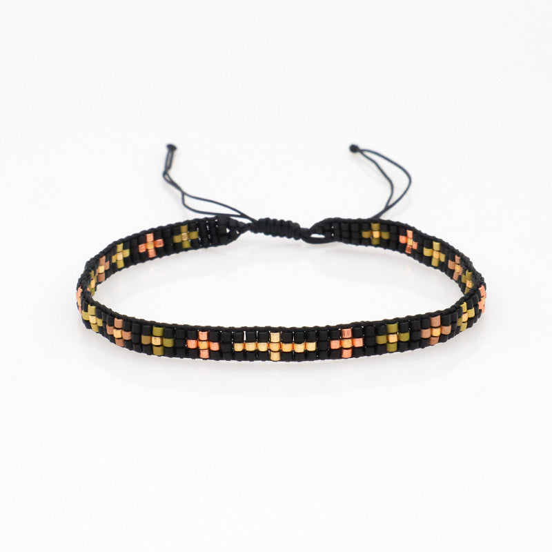 Women Fashion Customized Woven Cross Miyuki Seed Beads bracelet bangle jewelry Bohemian adjustable Handmade Miyuki Bracelet