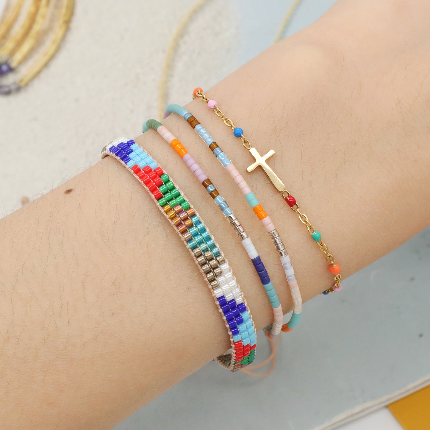 Popular Boho Jewelry Handmade Custom Miyuki bracelet bangle Fashion adjustable Woven Seed Bead Miyuki Bracelet for Women