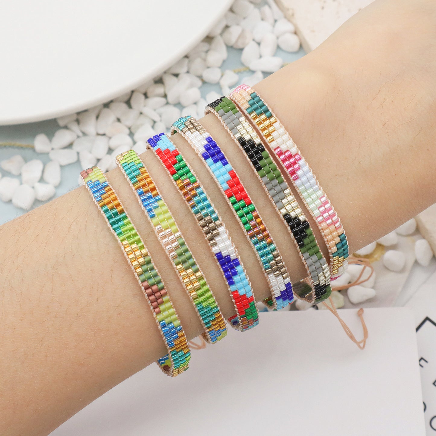 Popular Boho Jewelry Handmade Custom Miyuki bracelet bangle Fashion adjustable Woven Seed Bead Miyuki Bracelet for Women