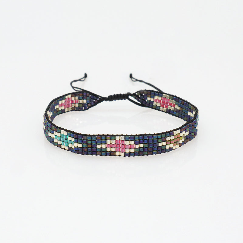 Multi color New Fashion Customized adjustable Handmade Colorful Woven Miyuki Beads bracelet bangle Jewelry for Teen Girl Women