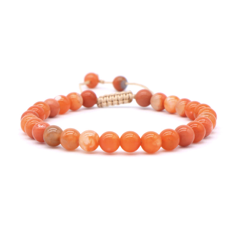 New Arrival Custom Fashion Handmade 6mm Natural Colorful Jade Bead Adjustable Woven Braided Friendship Macrame Bracelet For Women