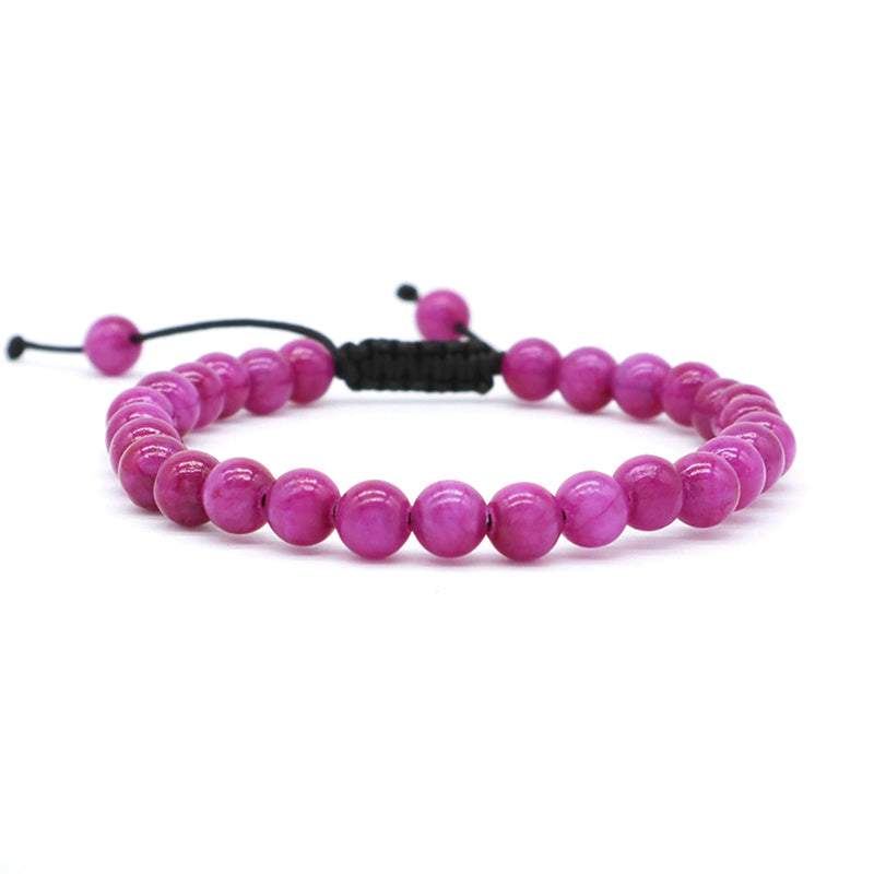 New Arrival Custom Fashion Handmade 6mm Natural Colorful Jade Bead Adjustable Woven Braided Friendship Macrame Bracelet For Women