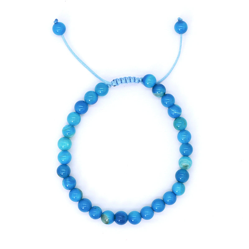 New Customized Adjustable Handmade Woven Braided Cord 6mm Natural Colorful Jade Beads Friendship Macrame Bracelet For Women Men
