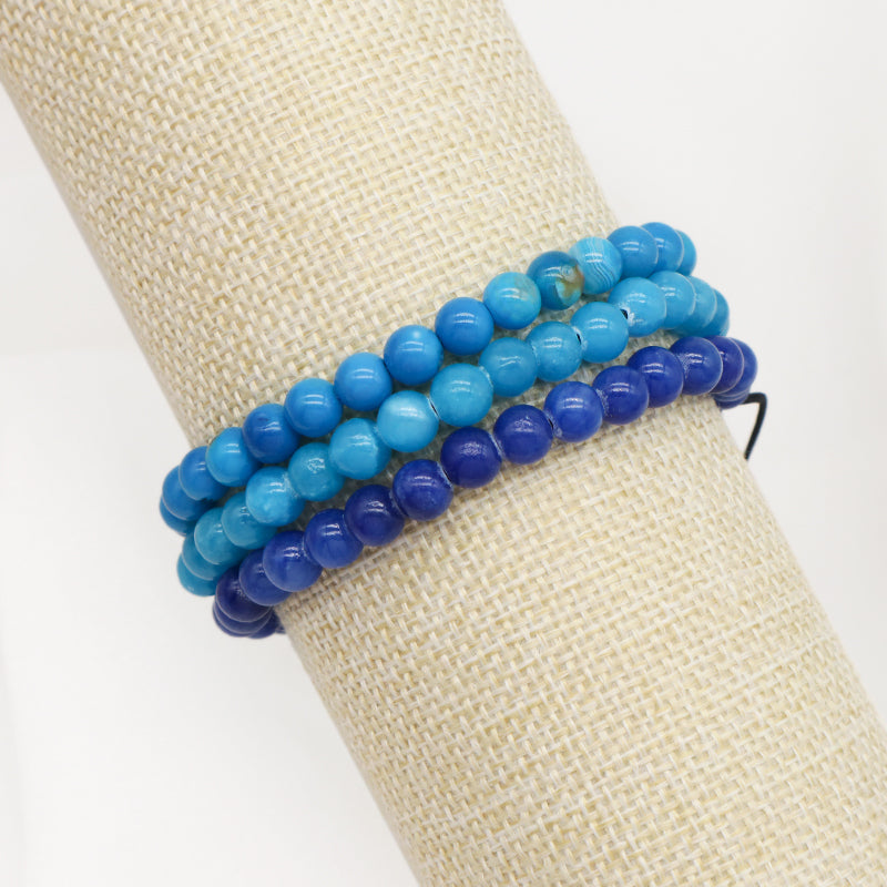 New Customized Adjustable Handmade Woven Braided Cord 6mm Natural Colorful Jade Beads Friendship Macrame Bracelet For Women Men