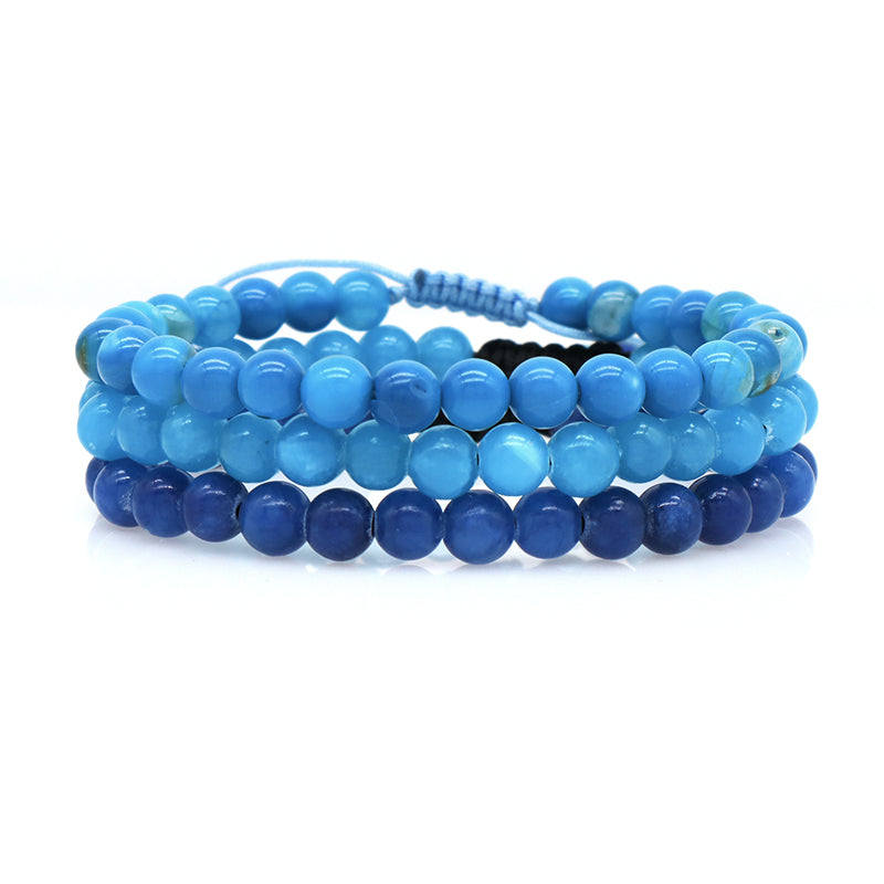 New Customized Adjustable Handmade Woven Braided Cord 6mm Natural Colorful Jade Beads Friendship Macrame Bracelet For Women Men