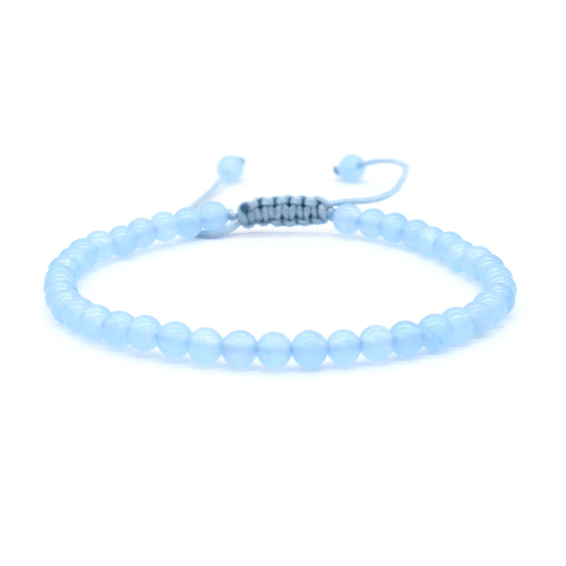 OEM Newest Women Men Fashion Friendship Handmade Adjustable Customized Woven Natural Stone Beaded Boho Macrame Knots Bracelet