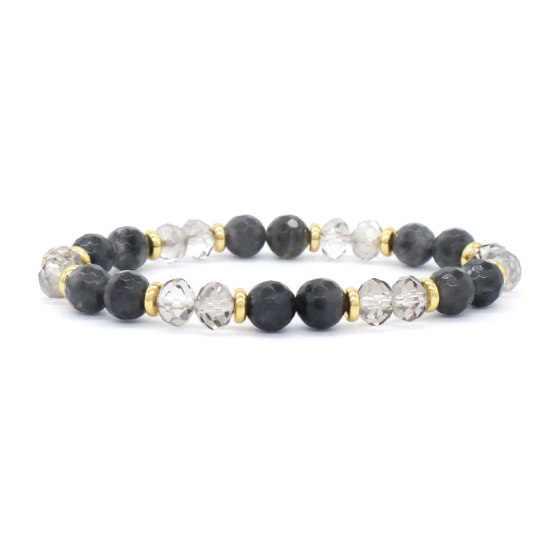 Manufacture OEM China Factory Wholesale Fashion Custom Gemstone Elastic Healing Energy Glass Crystal Bead Natural Stone Bracelet