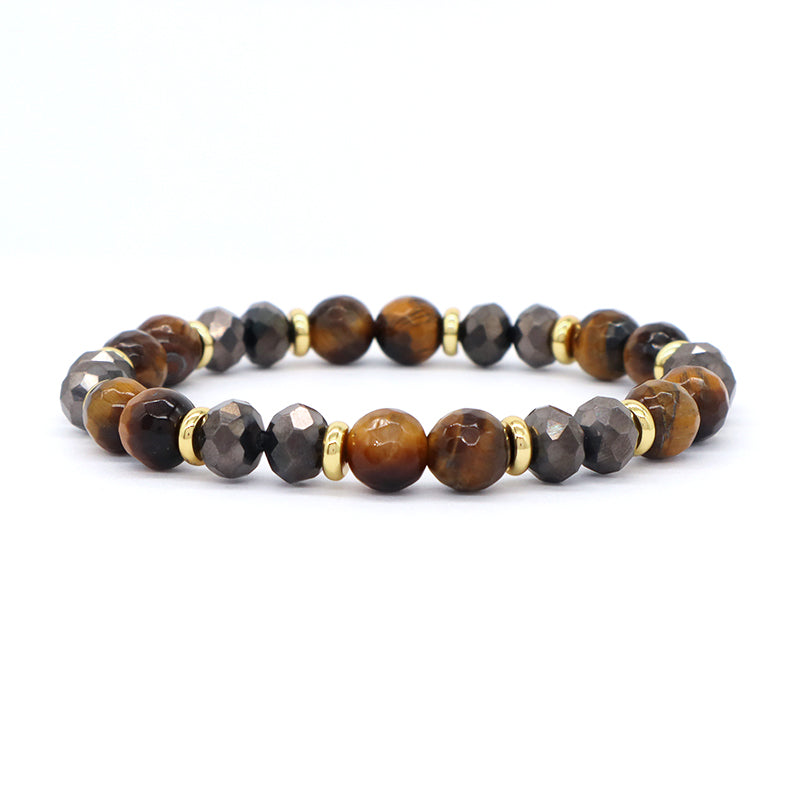 Factory OEM Wholesale Handmade Women Stretch 8mm Natural Stone Energy Jewelry Custom Healing Semi-preciuos Stone Beads Bracelet