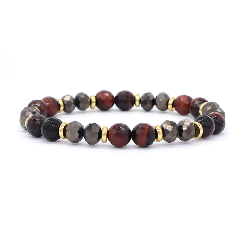 Factory OEM Wholesale Handmade Women Stretch 8mm Natural Stone Energy Jewelry Custom Healing Semi-preciuos Stone Beads Bracelet