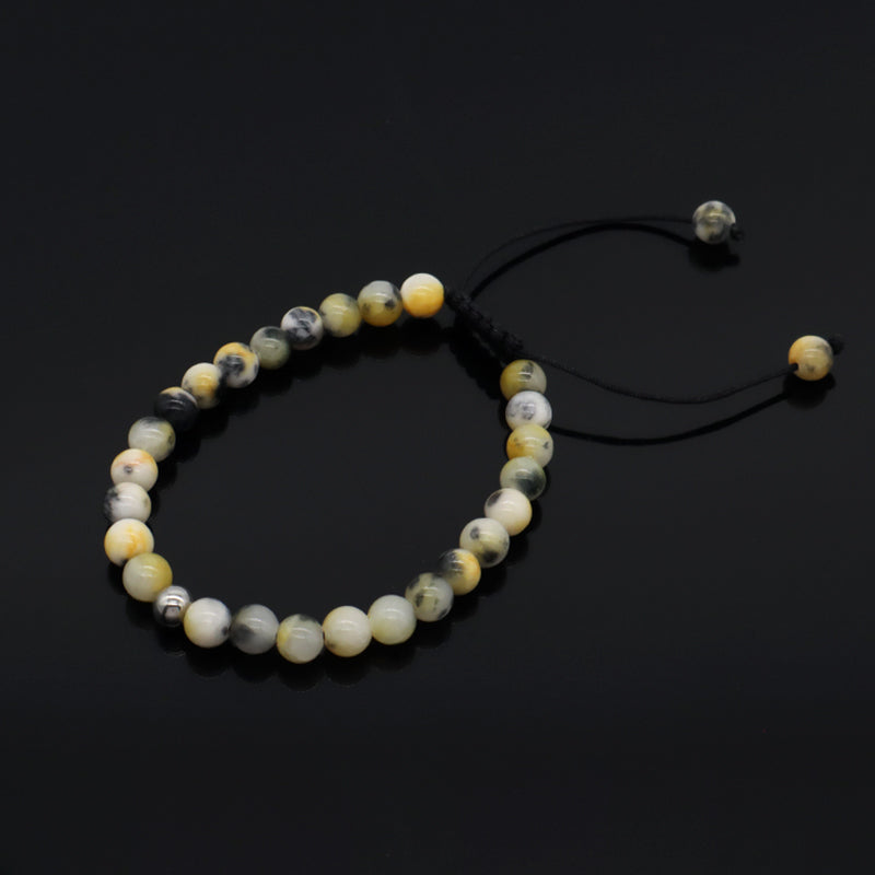 New Bulk Sale Friendship Handmade Boho Women Adjustable Custom Woven Stainless Steel Natural Stone Beaded Macrame Knots Bracelet