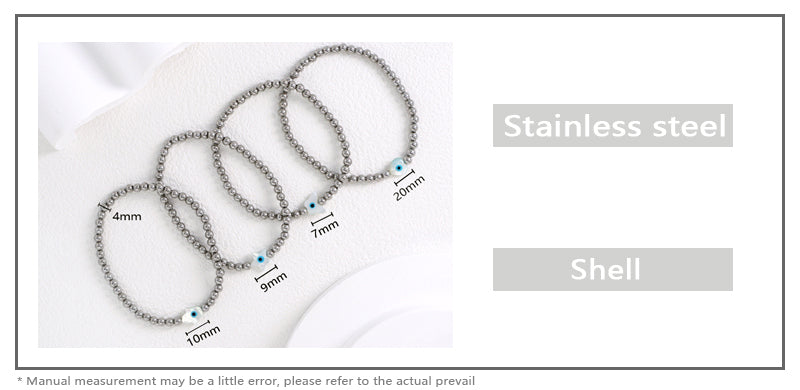 Handmade OEM Wholesale Fashion Customized Factory Stainless Steel Beads Star Hand Butterfly Love Heart Shell Charm Bracelet For Women Gift