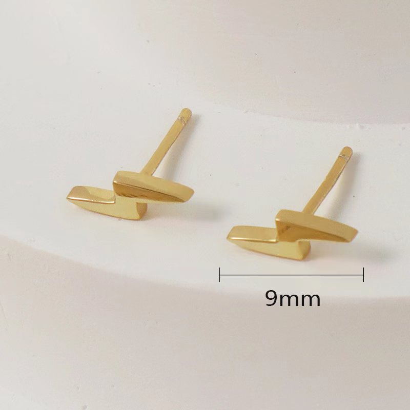 New Arrival Custom Wholesale Gold Plated Lightning Round Hollowed Smiley Face Sterling Silver 925 Stud Earrings For Women Gift