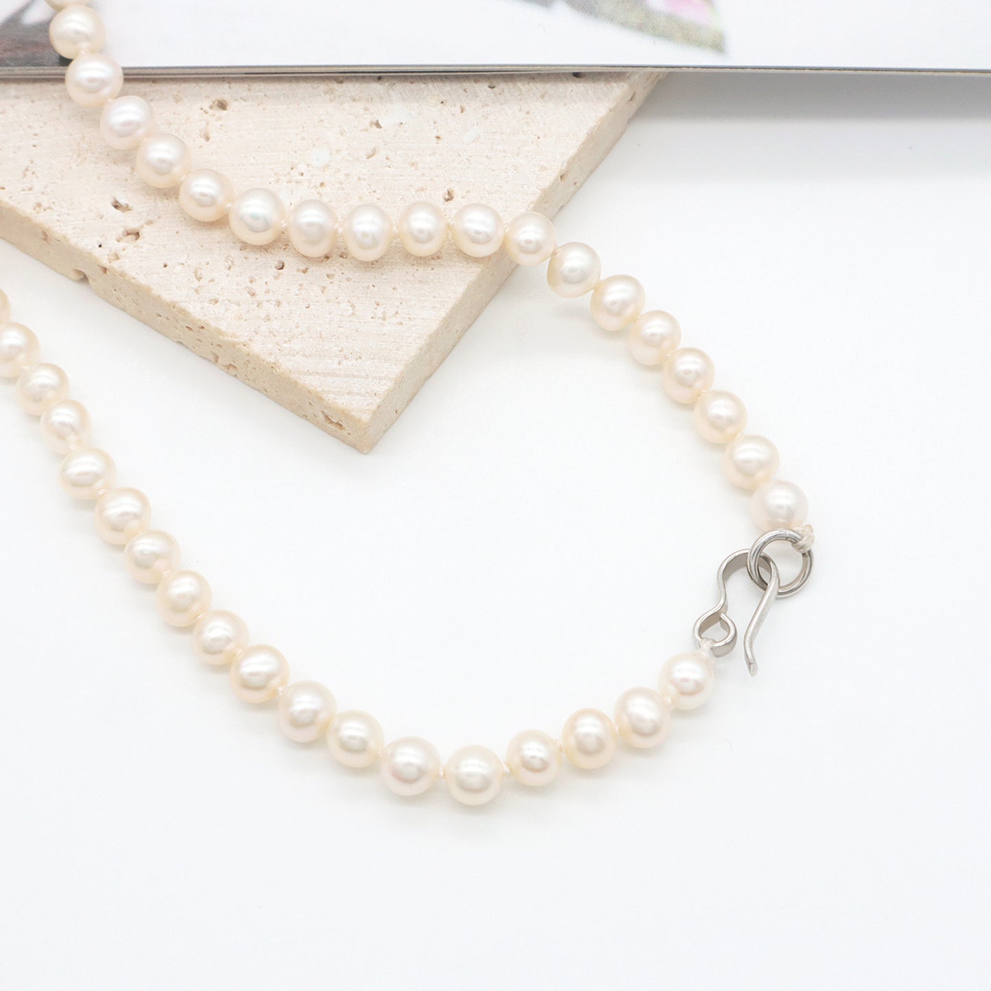 FACTORY OEM Manufacture Good quality 925 sterling silver fresh water pearl necklace