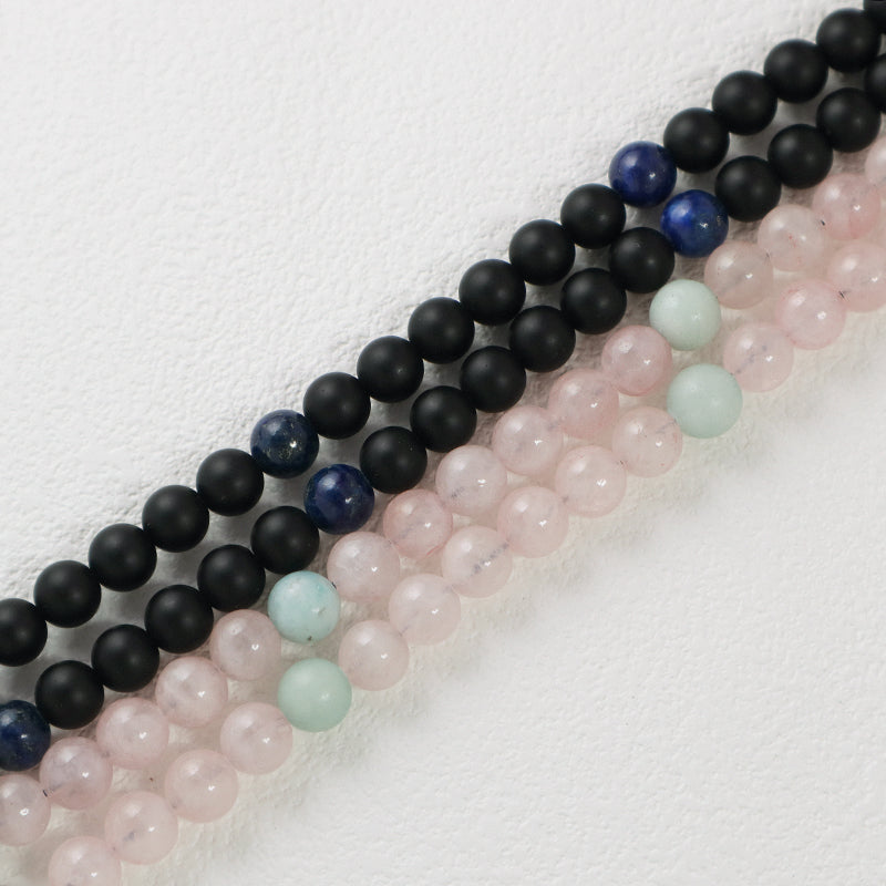 OEM Factory Handmade Wholesale Customized Men Women Adjustable Woven Cord Macrame 8mm Natural Stone Beads Skull Pendant Necklace