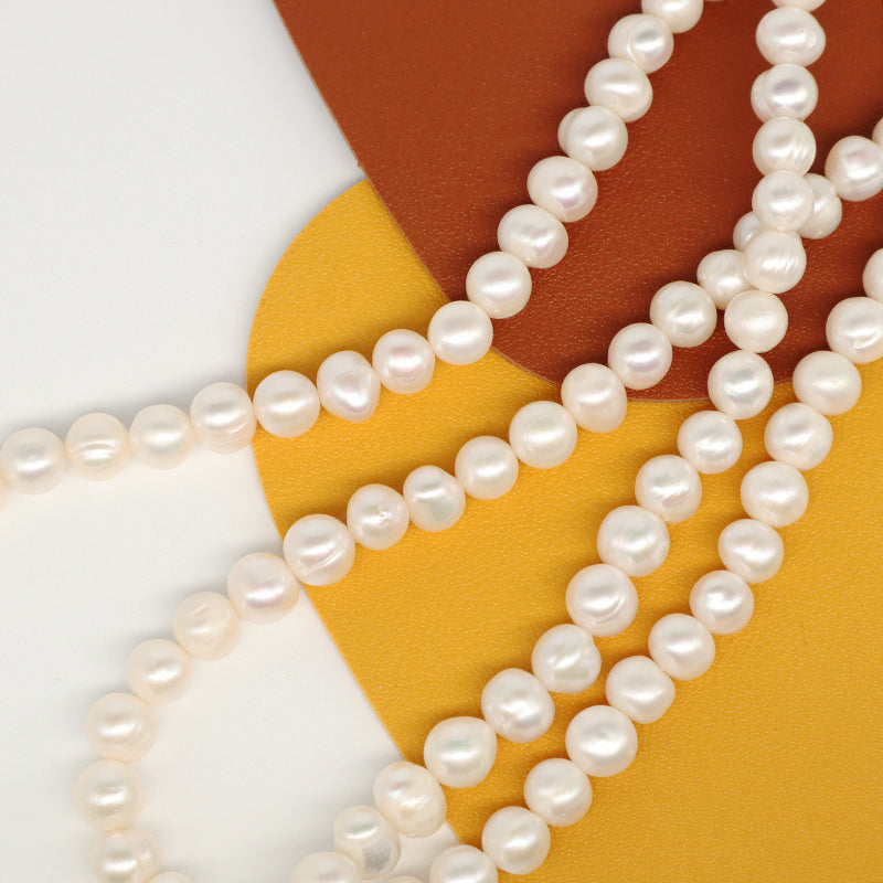 Classic Design Handmade OEM Customized 8-9mm Natural Long Freshwater Pearl Necklace