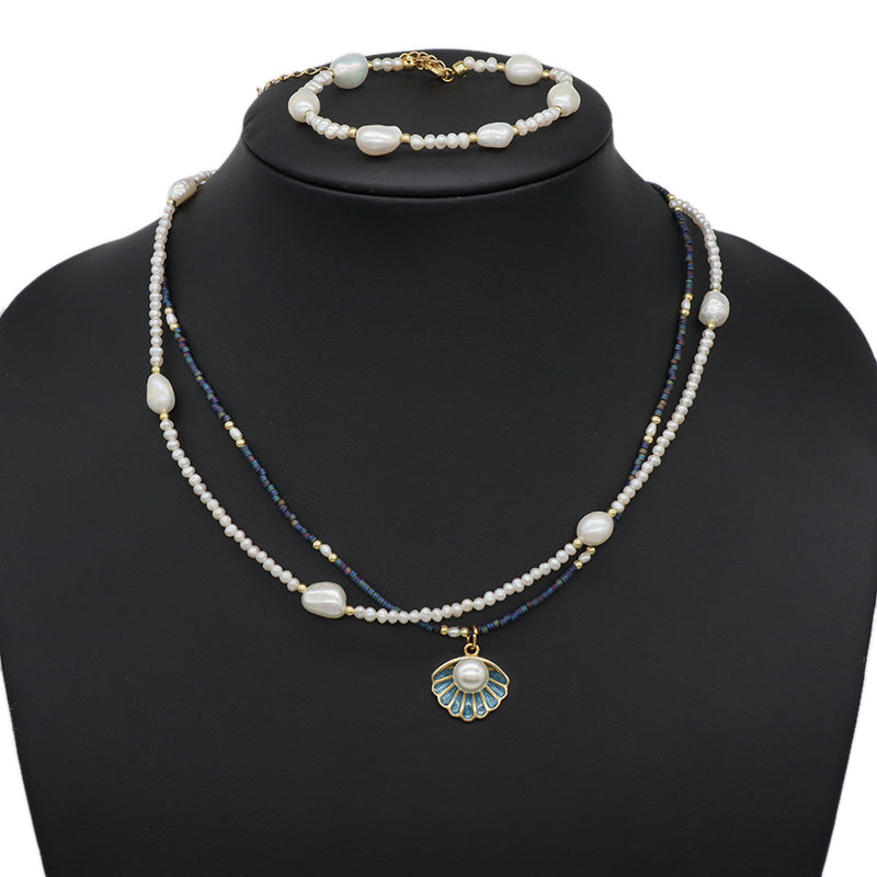 Customized Gold Plated Brass Beads Handmade Adjustable Freshwater Pearl Beads Bracelet