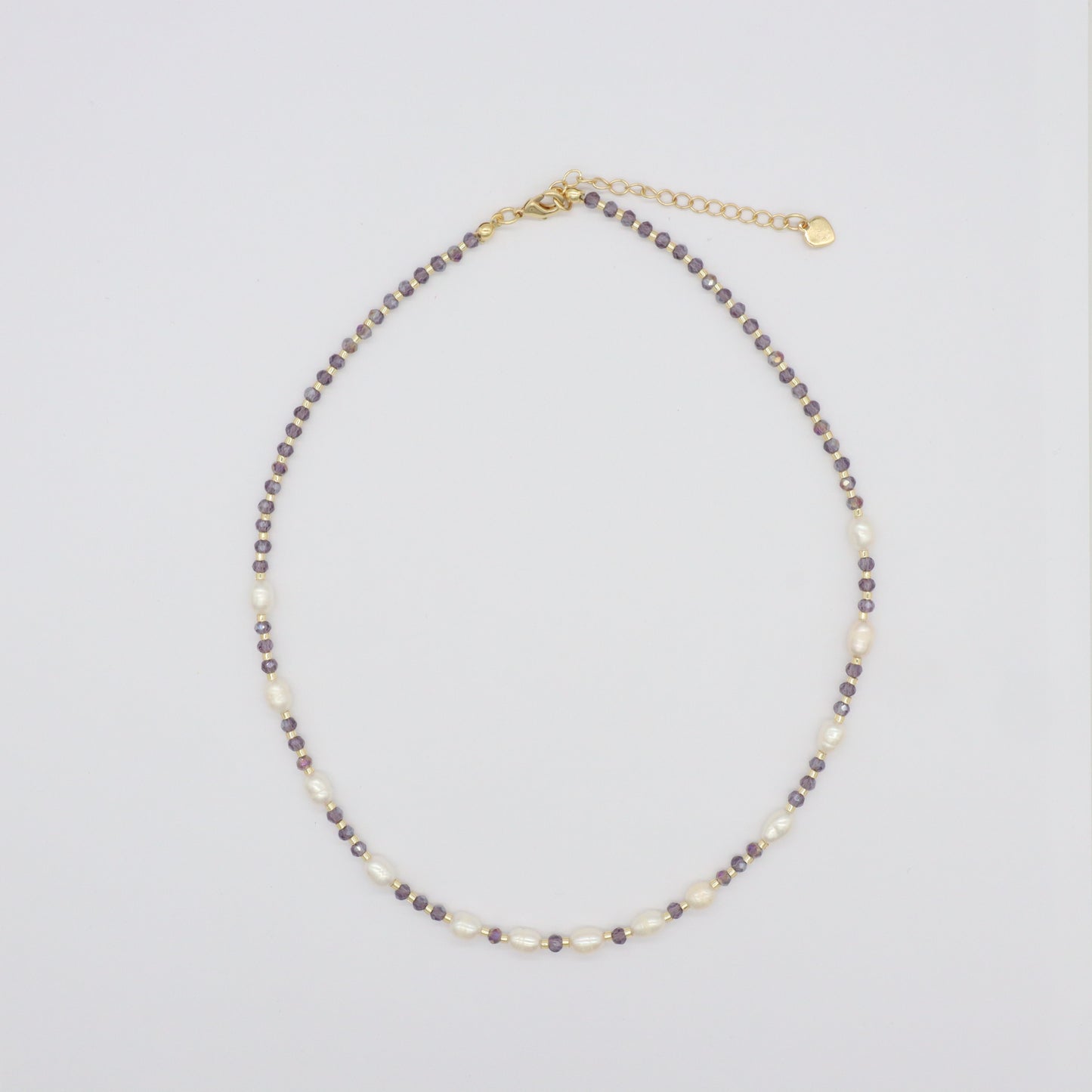 Newest  Wholesale Custom Fashion Handmade OEM Jewelry Gift Glass Crystal Beads Necklace Gold Plated Fresh Water Pearl Necklace