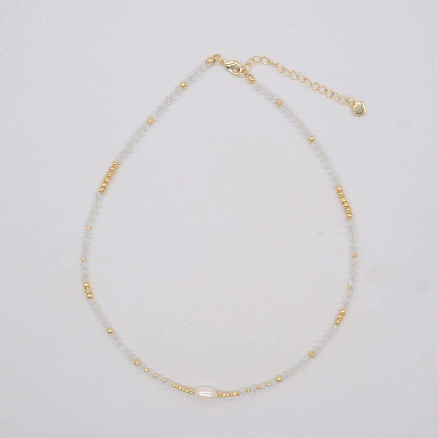 Custom Handmade 925 Sterling Silver Natural Stone Beads Jewelry Fresh Water Pearl Necklace