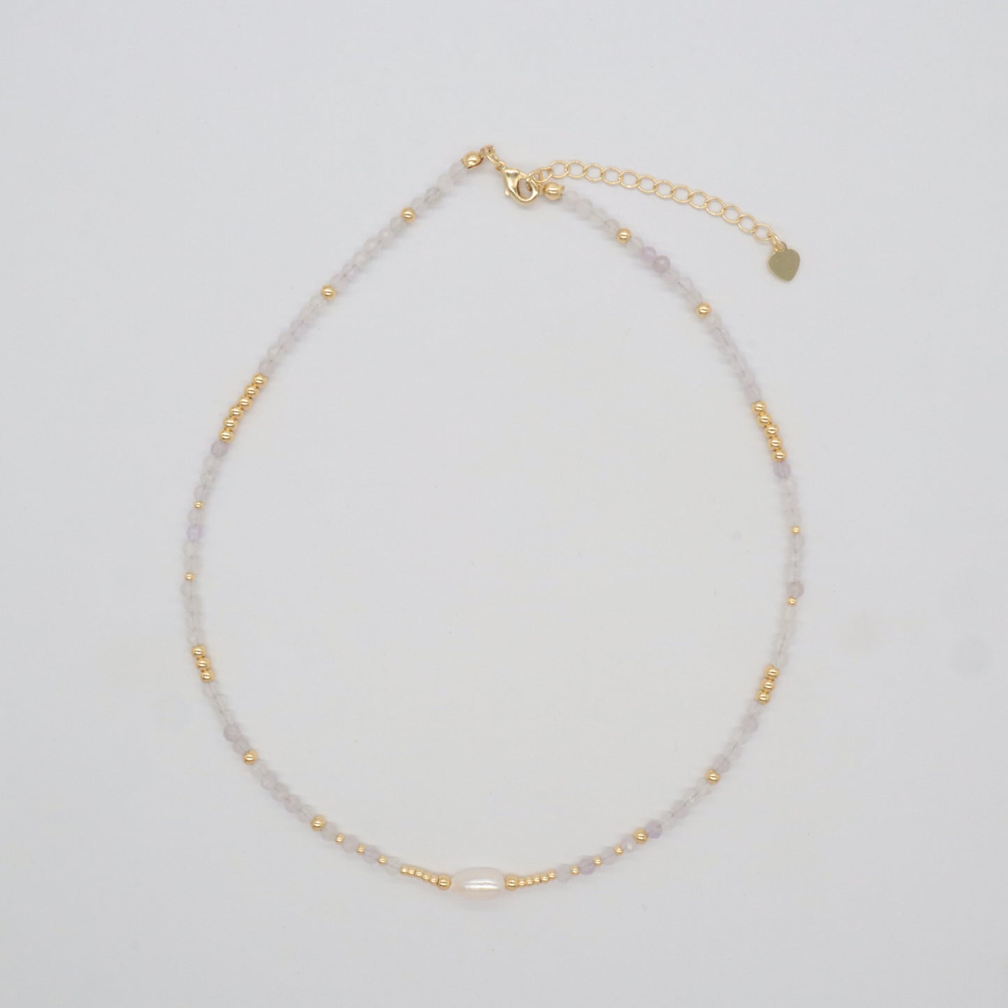 Custom Handmade 925 Sterling Silver Natural Stone Beads Jewelry Fresh Water Pearl Necklace