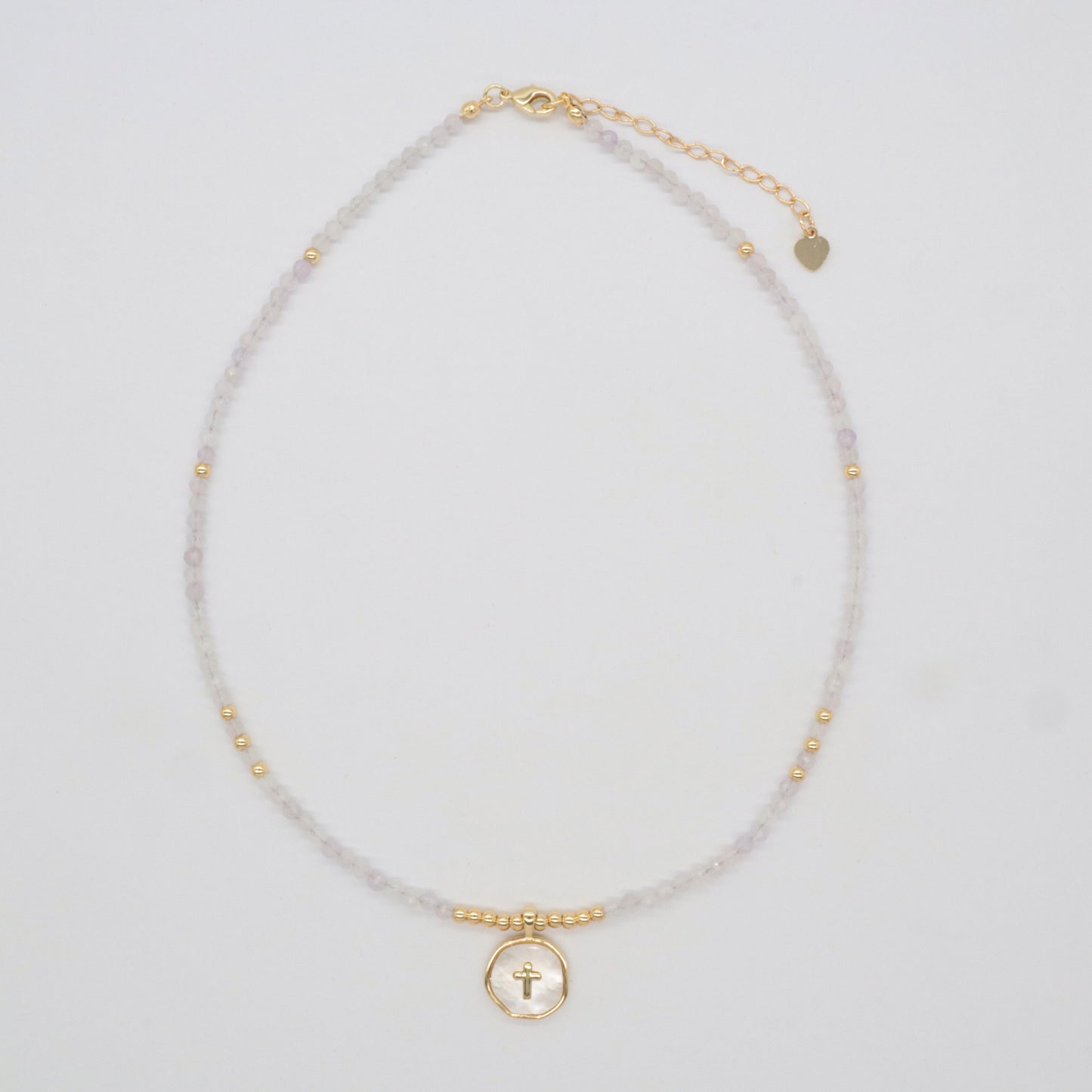 Wholesale Manufacture Trendy Customized Handmade Gold Plated 925 Sterling Silver Shell Pendant Natural Stone Beads Necklace