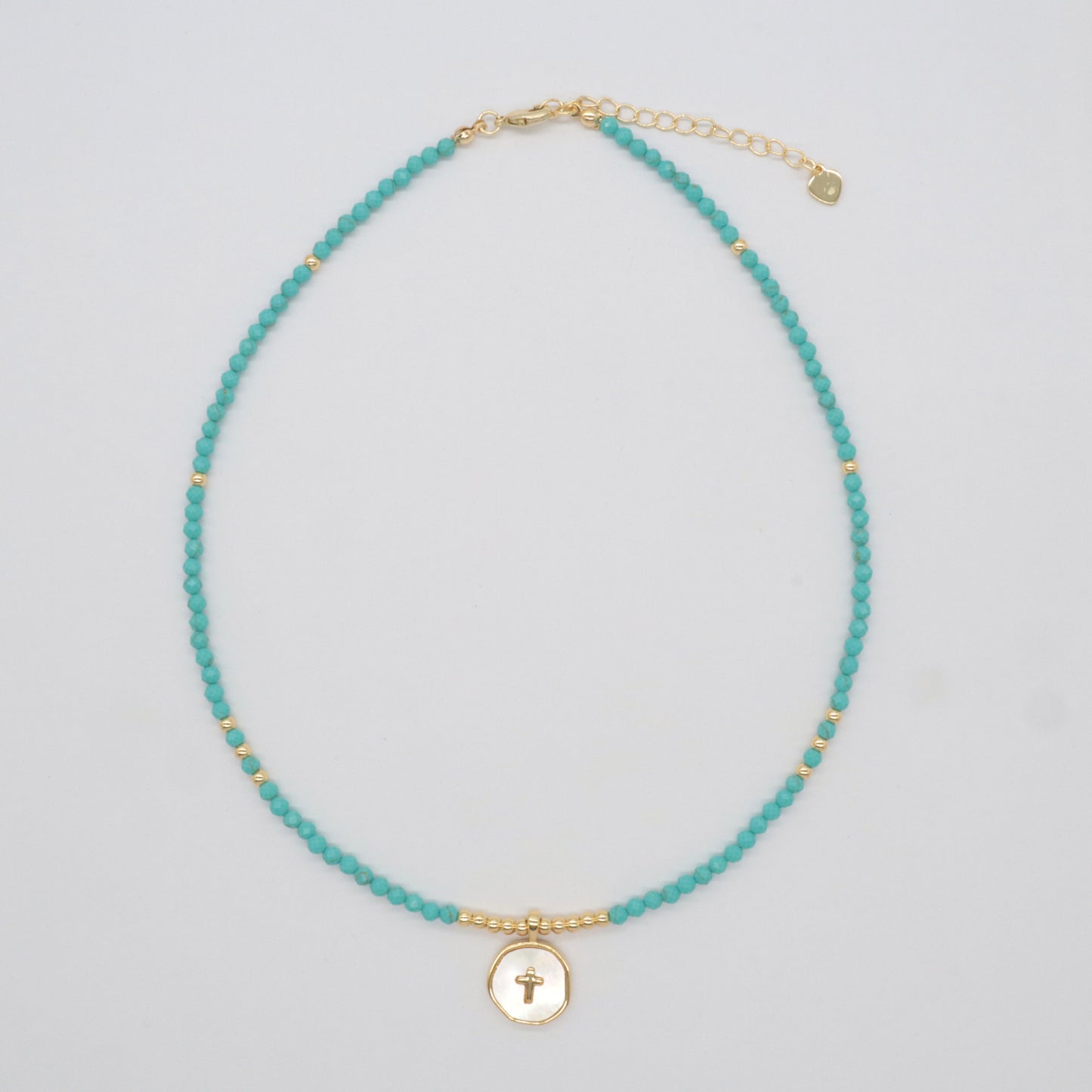 Wholesale Manufacture Trendy Customized Handmade Gold Plated 925 Sterling Silver Shell Pendant Natural Stone Beads Necklace