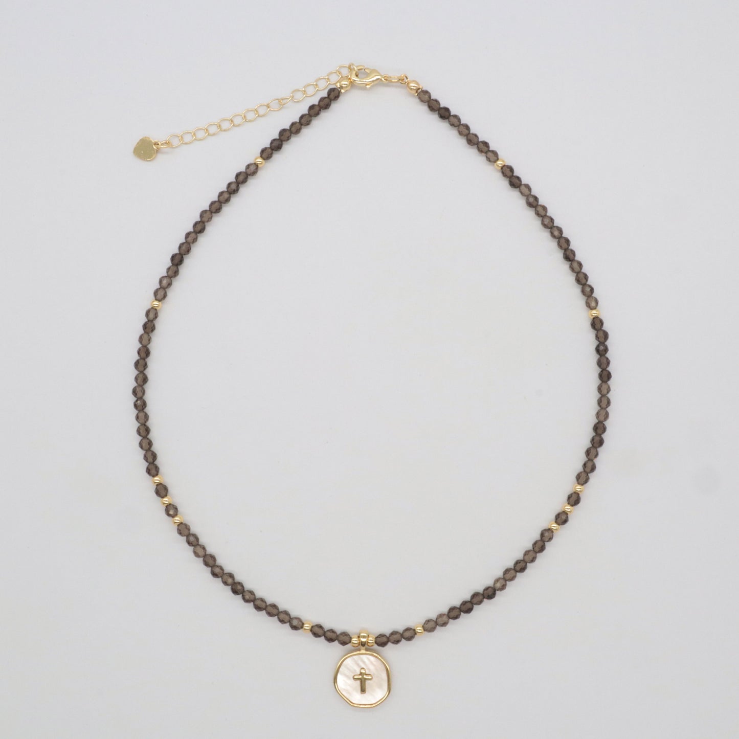 Trendy Wholesale Manufacture Customized Handmade Gold Plated 925 Sterling Silver Shell Pendant Natural Stone Beads Necklace