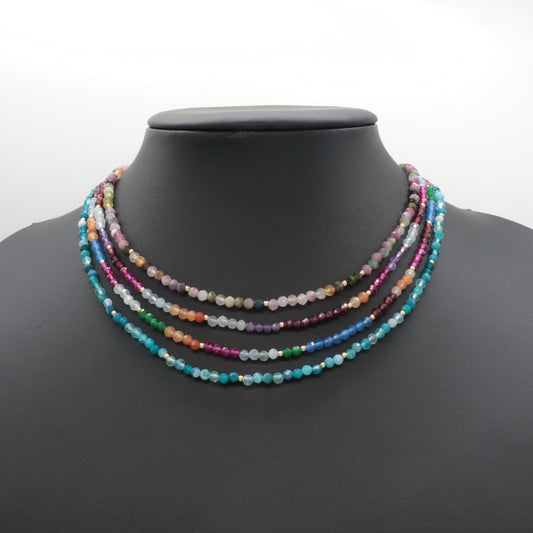 Custom Quality Manufacture Factory Wholesale Adjustable 925 Sterling Silver Handmade Natural Stone Necklace For Women