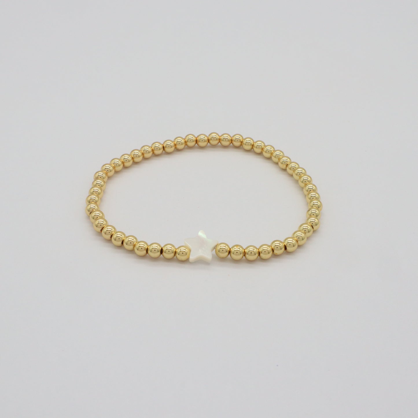 Newest Wholesale Manufacture Factory OEM Customized Handmade Fashionable 4mm Brass Bead Shell Charm Bracelet For Gift Women