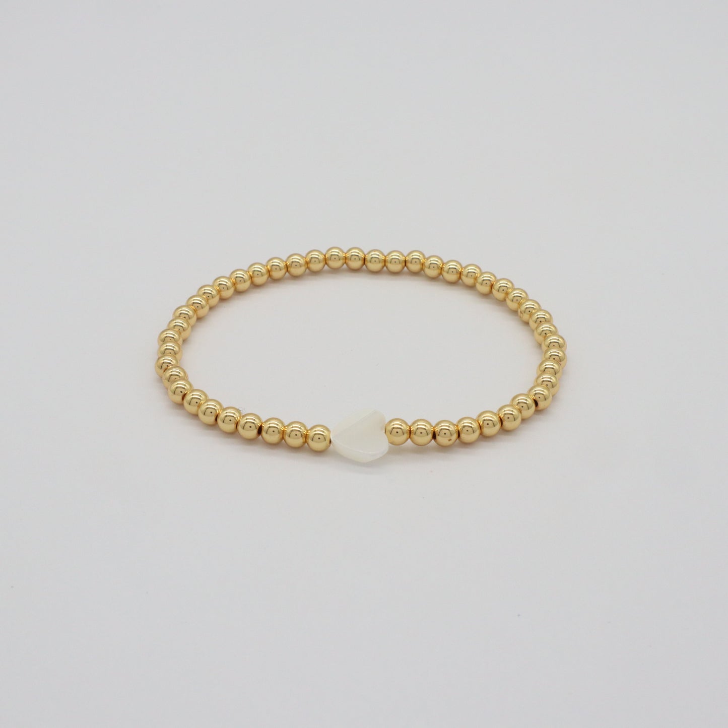Wholesale Manufacture Newest Factory OEM Customized Handmade Fashionable 4mm Brass Bead Shell Charm Bracelet For Gift Women