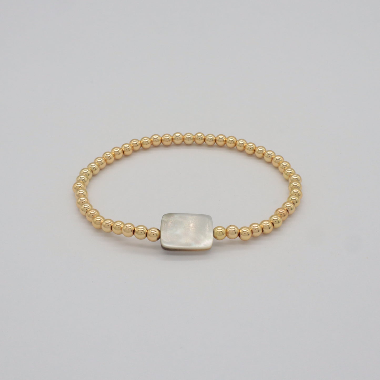 Newest Wholesale Manufacture Factory OEM Customized Handmade Fashionable 4mm Brass Bead Shell Charm Bracelet For Gift Women