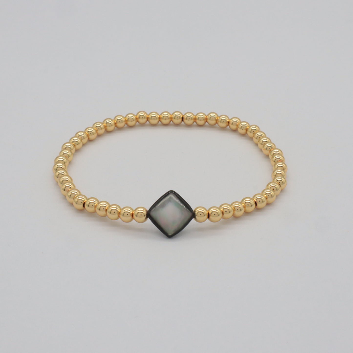 Newest Wholesale Manufacture Factory OEM Customized Handmade Fashionable 4mm Brass Bead Shell Charm Bracelet For Gift Women