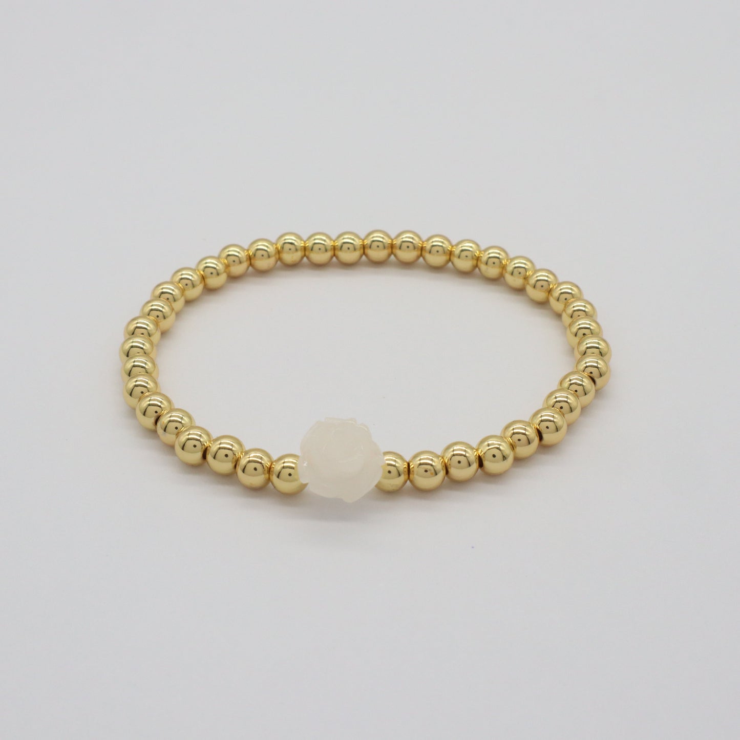 Wholesale Manufacture Newest Factory OEM Customized Handmade Fashionable 4mm Brass Bead Shell Charm Bracelet For Gift Women