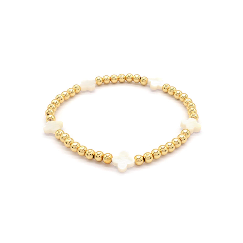 Newest Wholesale OEM Factory Fashion Custom Handmade Fashionable Brass Bead Shell Charm Bracelet For Gift Women