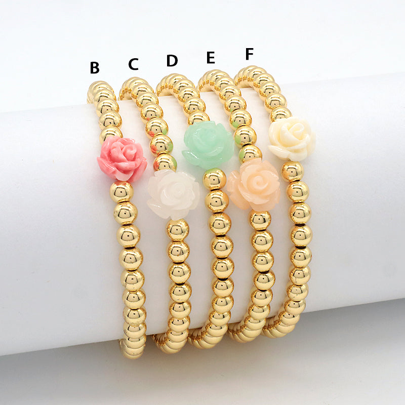 Factory Newest Wholesale Manufacture OEM Customized Handmade Fashionable Brass Bead Shell Charm Bracelet For Gift Women
