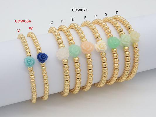 Factory Newest Wholesale Manufacture OEM Customized Handmade Fashionable Brass Bead Shell Charm Bracelet For Gift Women