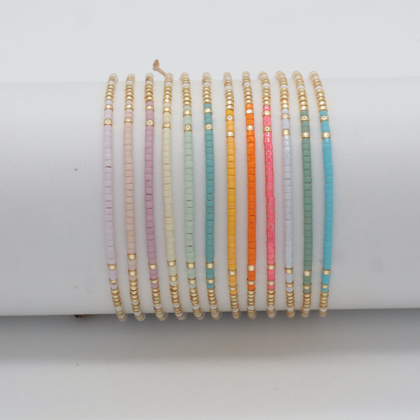 Custom Summer Colorful Miyuki Beads Bangle Handmade Adjustable Bracelet
