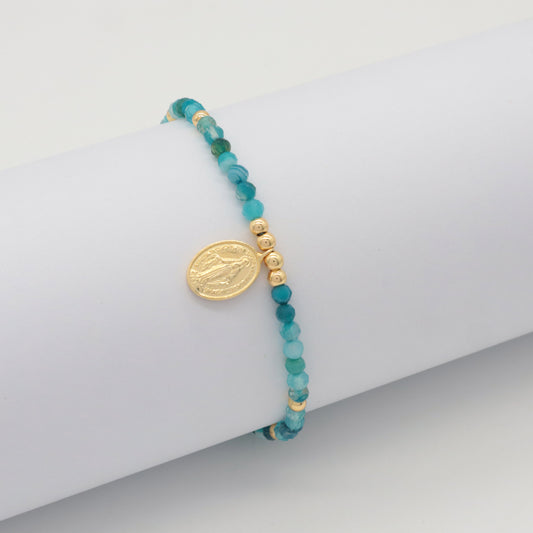 Newest Wholesale Custom Handmade China Factory Fashion 925 Sterling Silver Pendant Natural Stone Bracelet For Gift Women