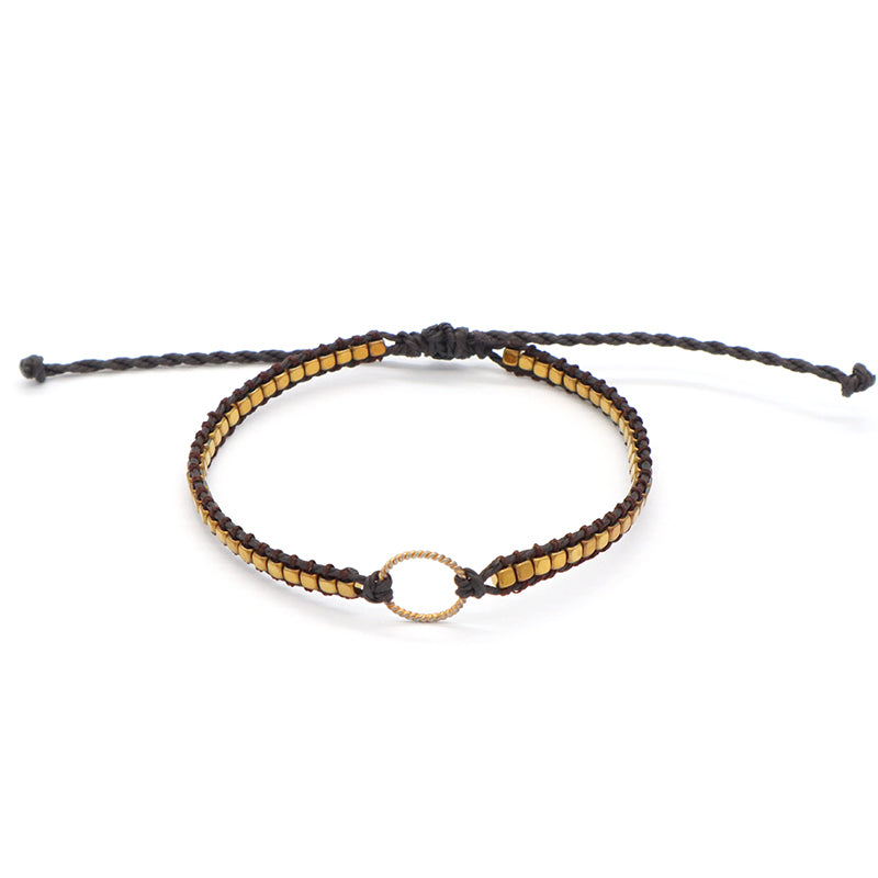 Wholesale China Factory Fashion Handmade OEM Customized Woven Adjustable 925 Sterling Silver Round Charm Hematite Beads Bracelet