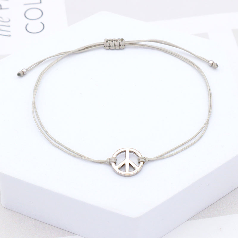 Cross Butterfly Anchor 925 Sterling Silver Charm Casual Bracelet Simple Design Adjustable Cotton Wire Bracelets