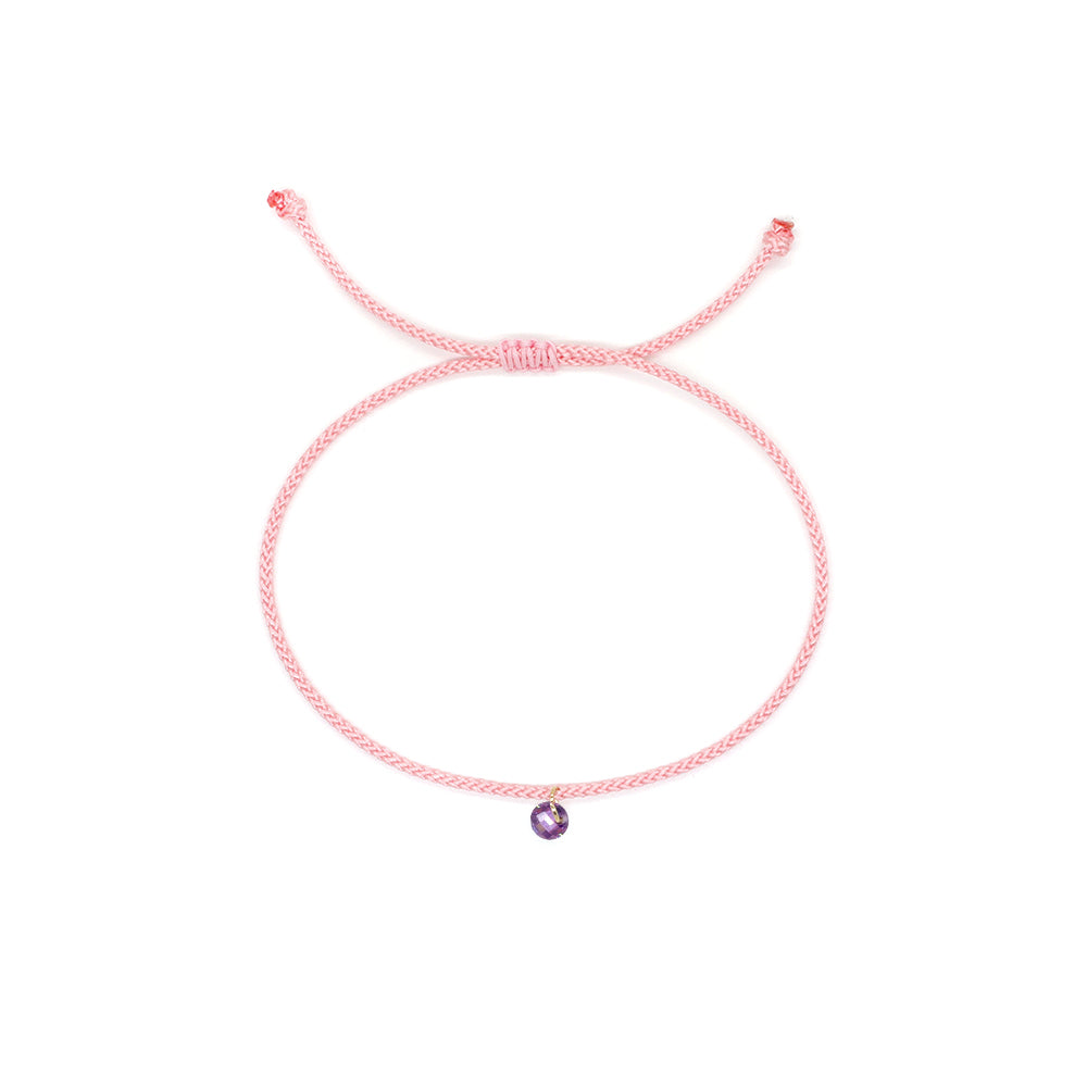 OEM Manufacture Custom Factory Gift Handmade Braided Rope Adjustable 925 silver sterling CZ Charm Bracelet For Teen Girl Women