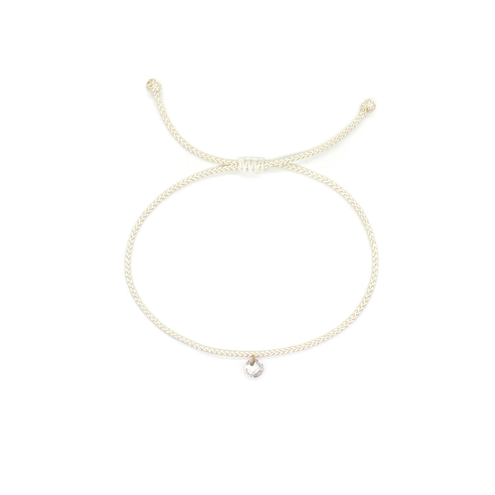 OEM Manufacture Custom Factory Gift Handmade Braided Rope Adjustable 925 silver sterling CZ Charm Bracelet For Teen Girl Women