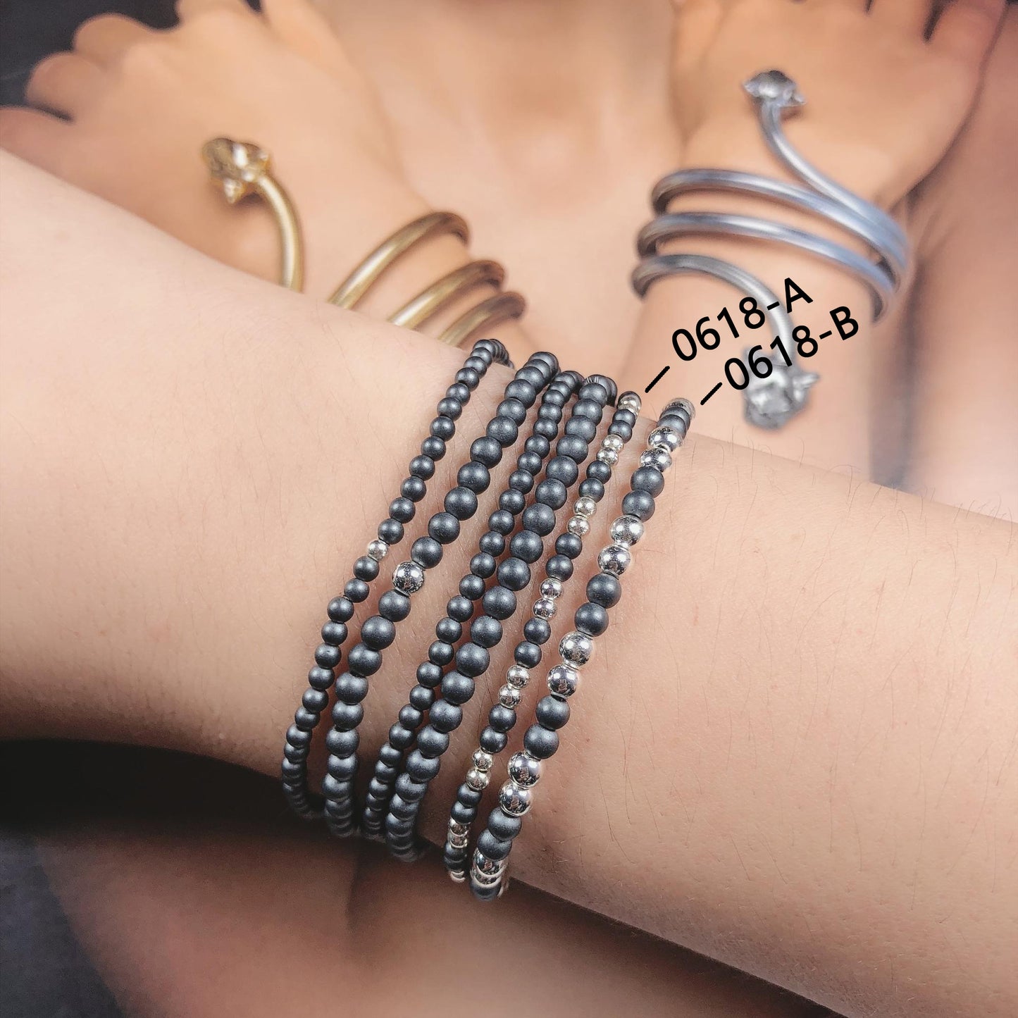 Hot Selling Wholesale & Retail Low MOQ Competitive Price Bracelet Original Color Matt Finished Hematite Beads Bracelet For Men