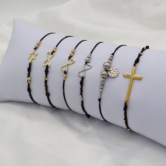 Custom New Fashion Girl Woman Gift Jewelry Simple Design Adjustable Hot Sale Custom 925 Sterling Silver Charm Bracelet