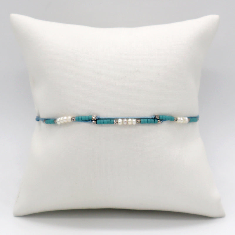 New Bulk Sale OEM Custom Handmade Adjustable Miyuki Beads With Fresh Water Pearl 925 Sterling Silver Finding Woven Bracelet